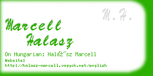 marcell halasz business card